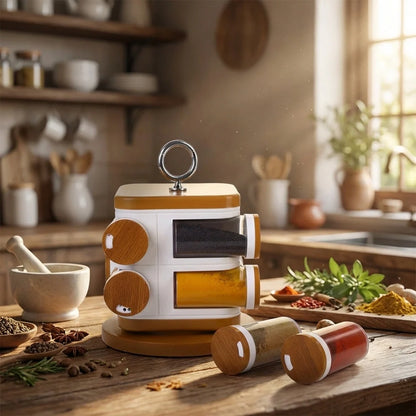 8-Jar Revolving Spice Rack