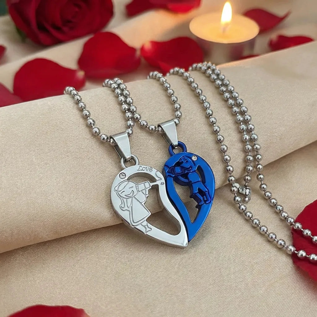 Broken Hearth shape valentine locket