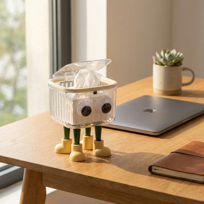 Cute Cartoon Trash Can with Lid