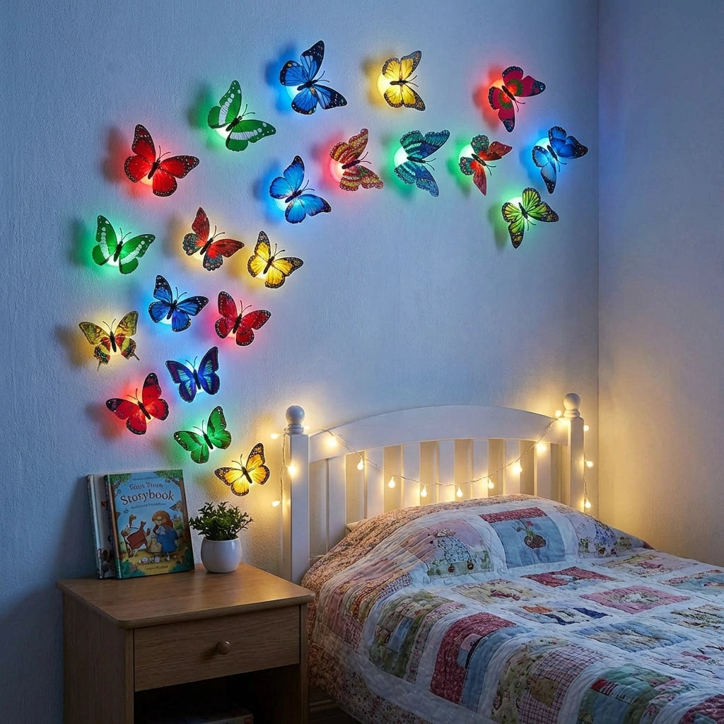 3DButterfly Led Light for Home Decoration (Pack of 3)