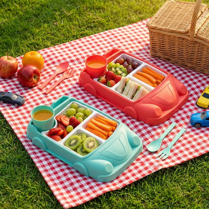 Car-Shaped Suction Baby Plate