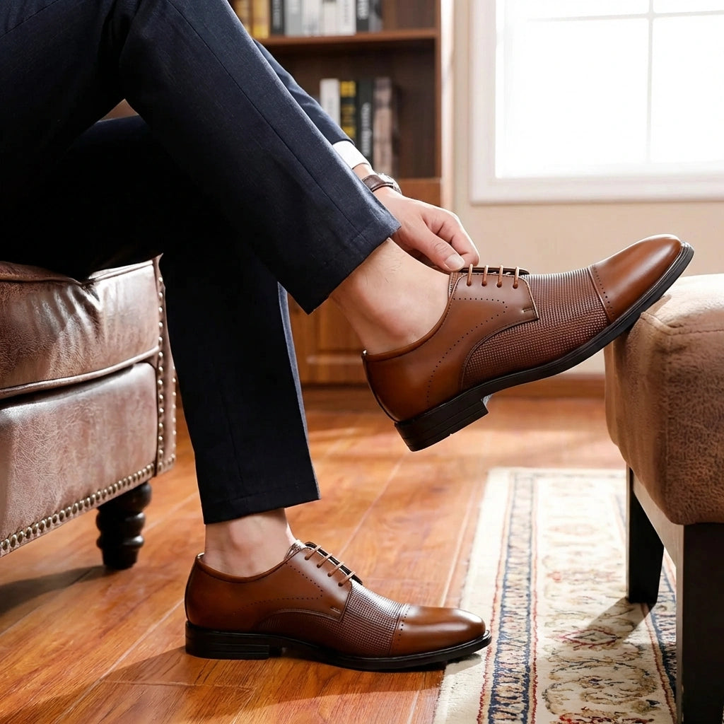 Polished Brown Dress Shoes