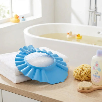 Baby Adjustable Safe Bathing Shower Cap (Pack of 2)