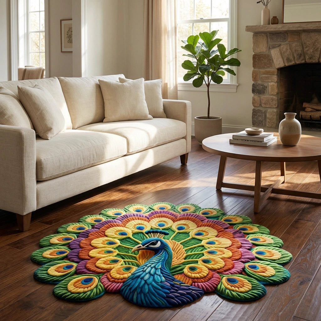Peacock Floor Mat