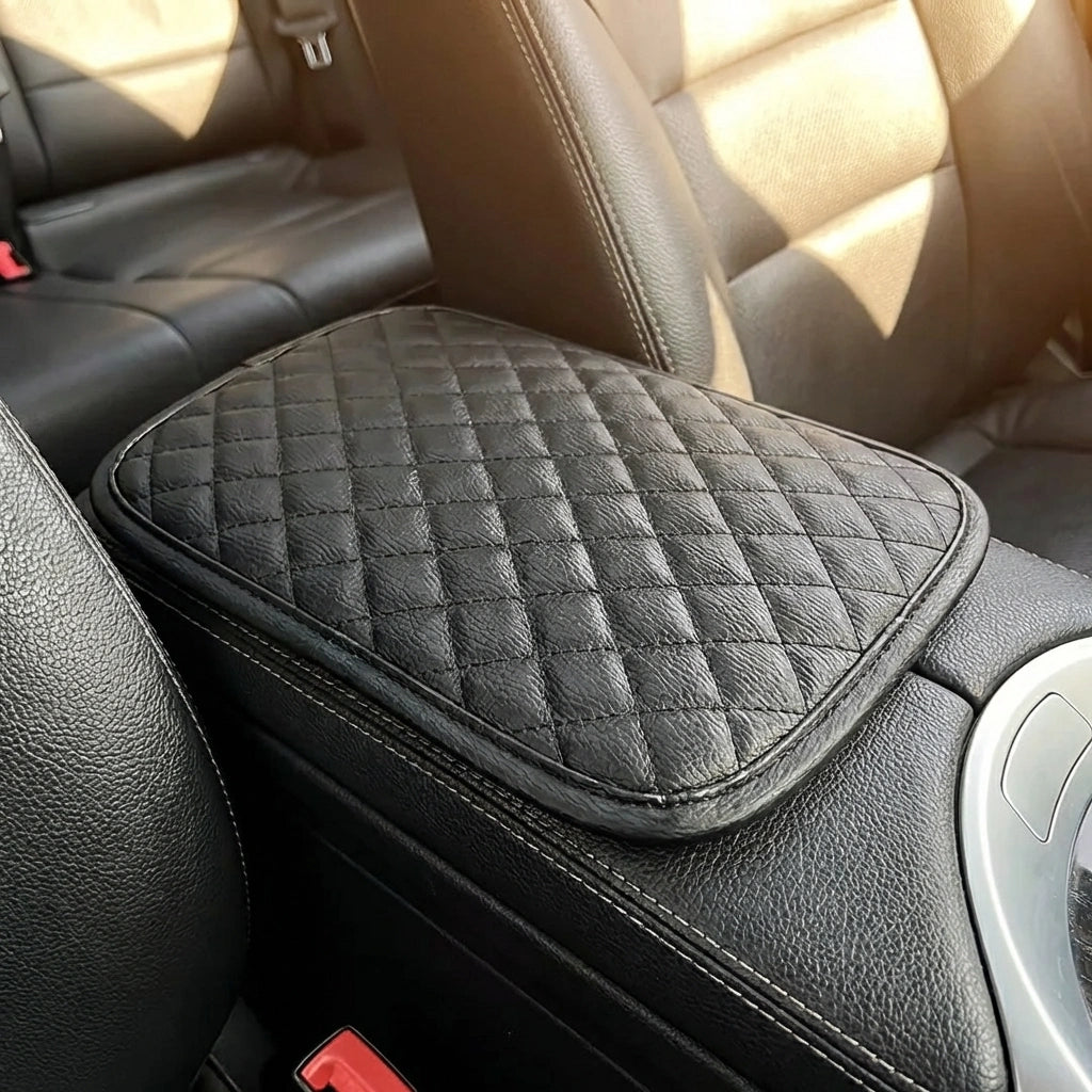 Leather Armrest Seat Box Pad Protector