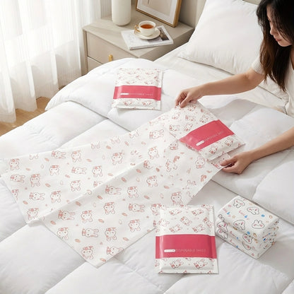 3 in 1 Disposable For Travel Printed Bed Sheet