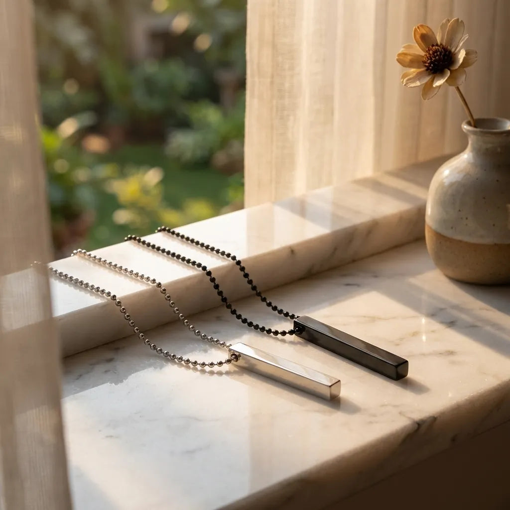 3D Bar Pendant Set