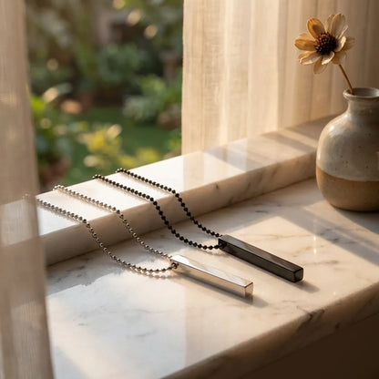 3D Bar Pendant Set