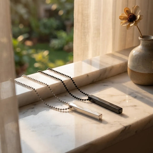 3D Bar Pendant Set