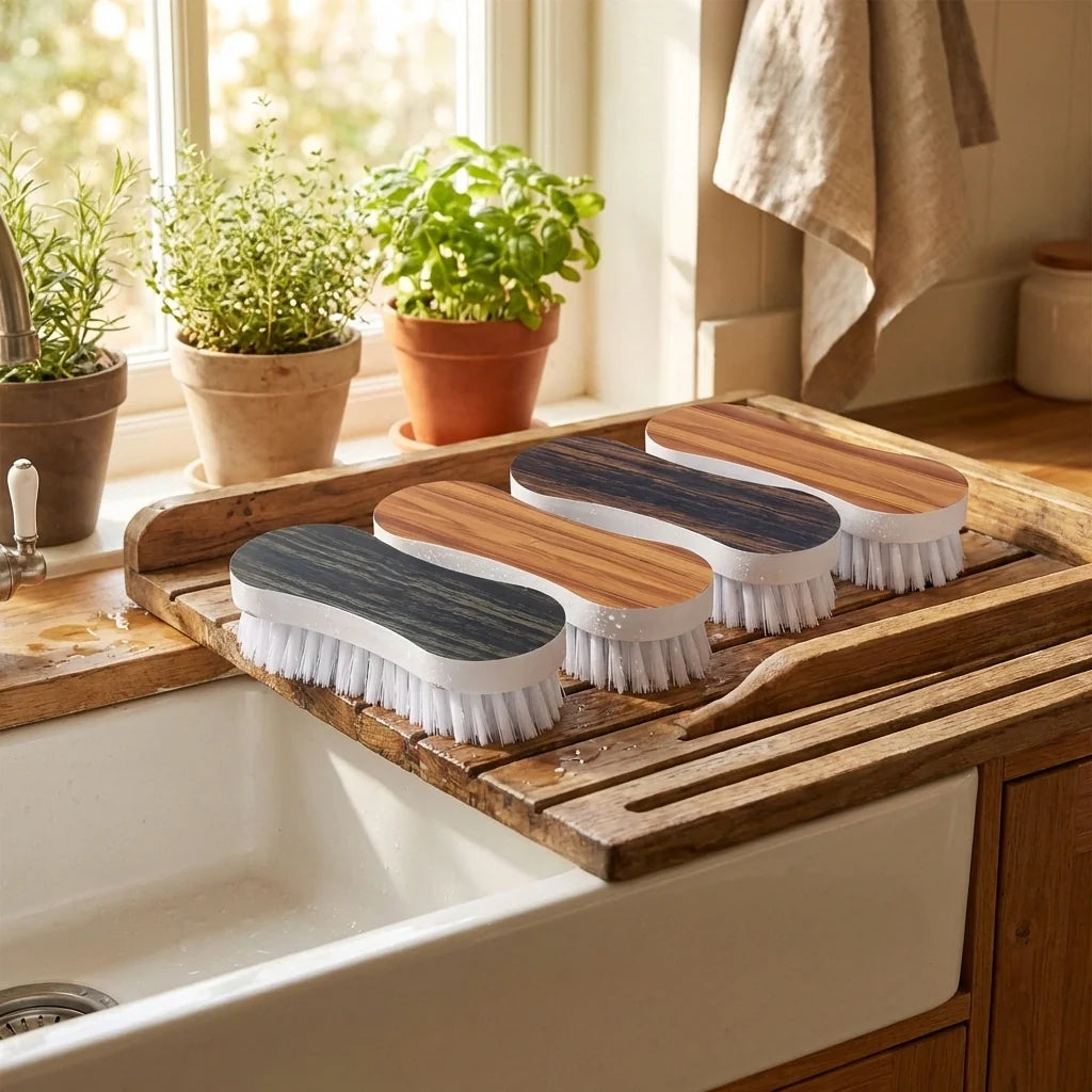 Curved Laundry Brush Set