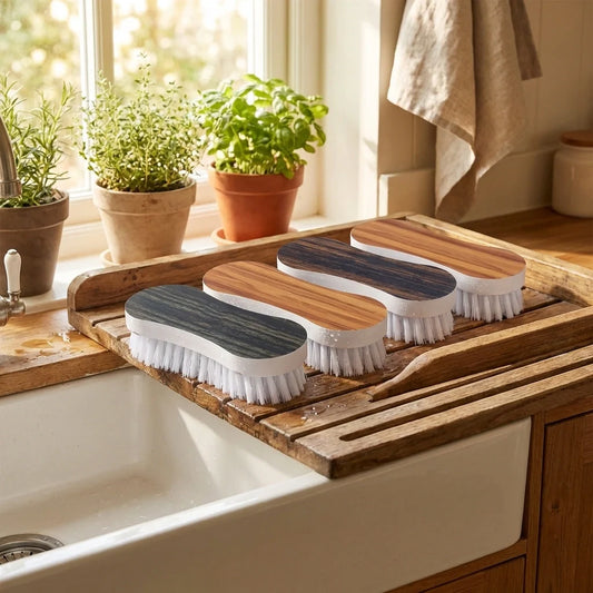 Curved Laundry Brush Set