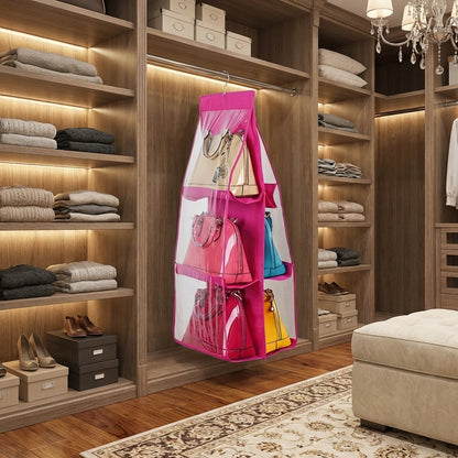 6 Pocket PVC Storage Organizer Hanging Bags