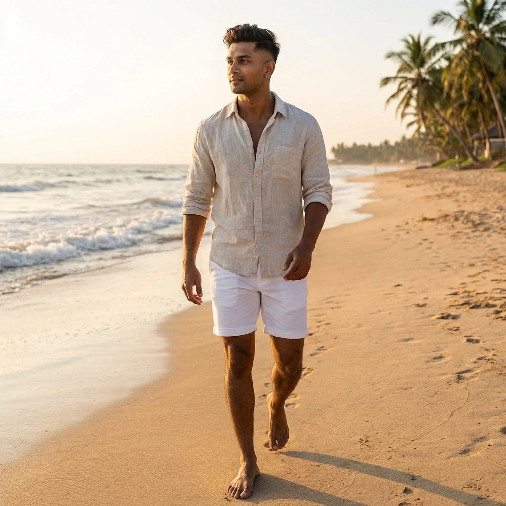 Men's Sleek Solid Casual Shorts