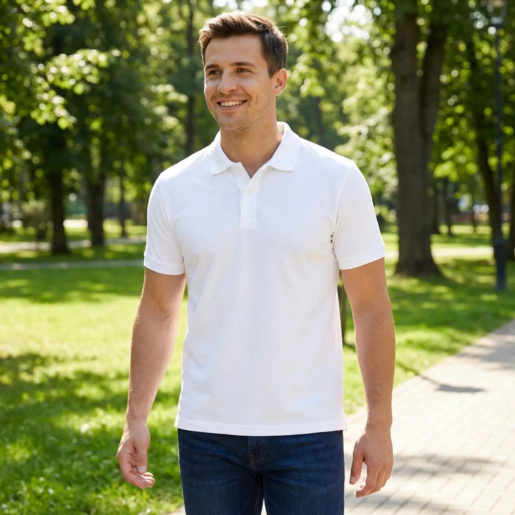 Classic White Polo Tee