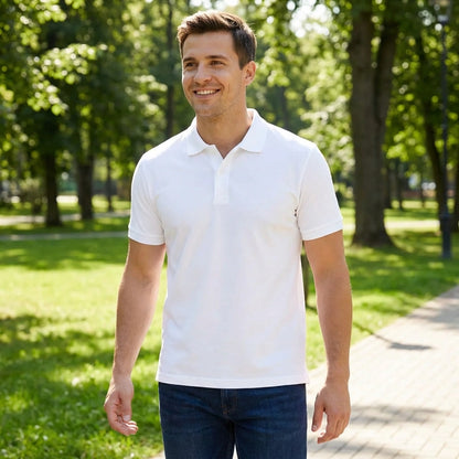 Classic White Polo Tee