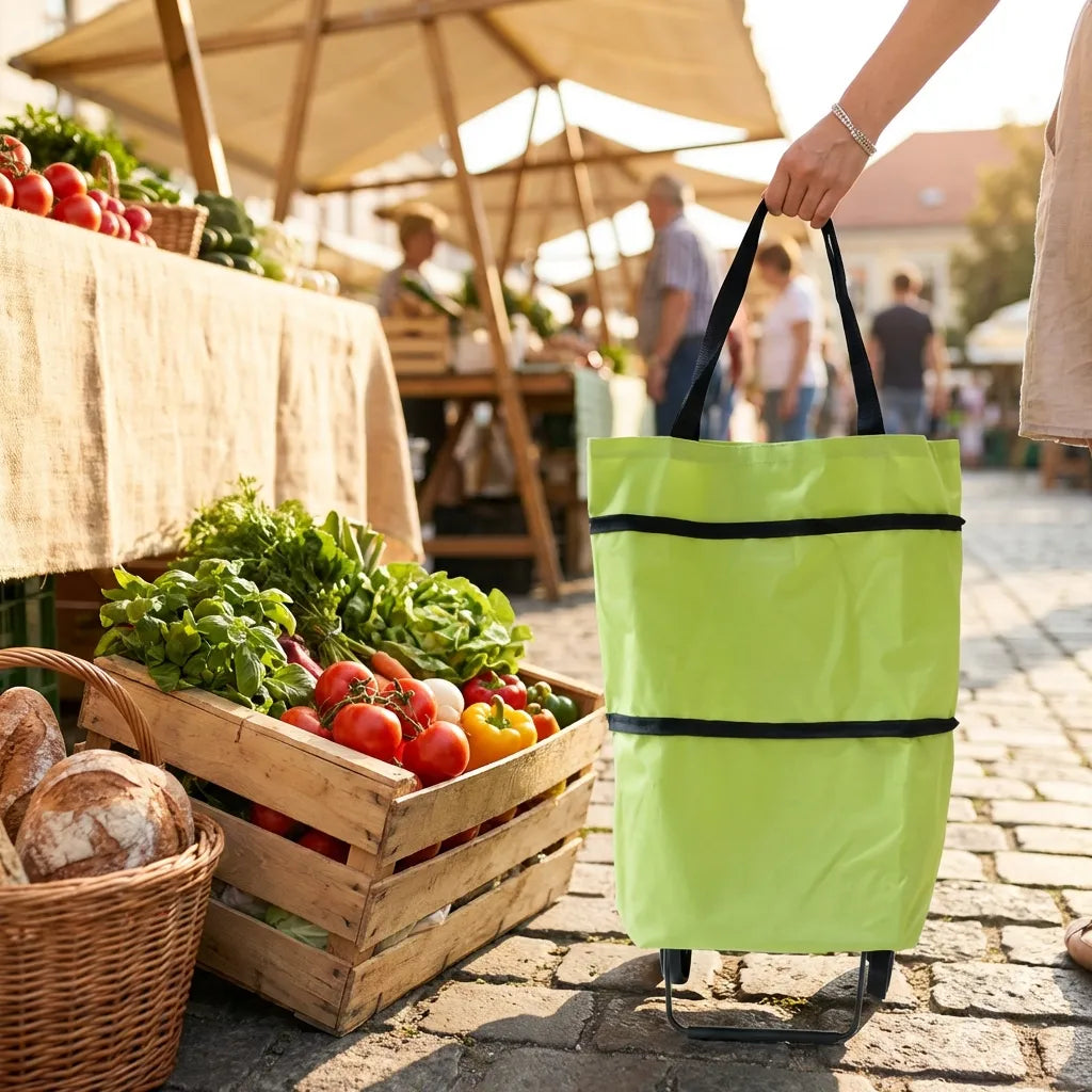 Folding Cart Bags Trolley Shopping Bag For Travel Luggage