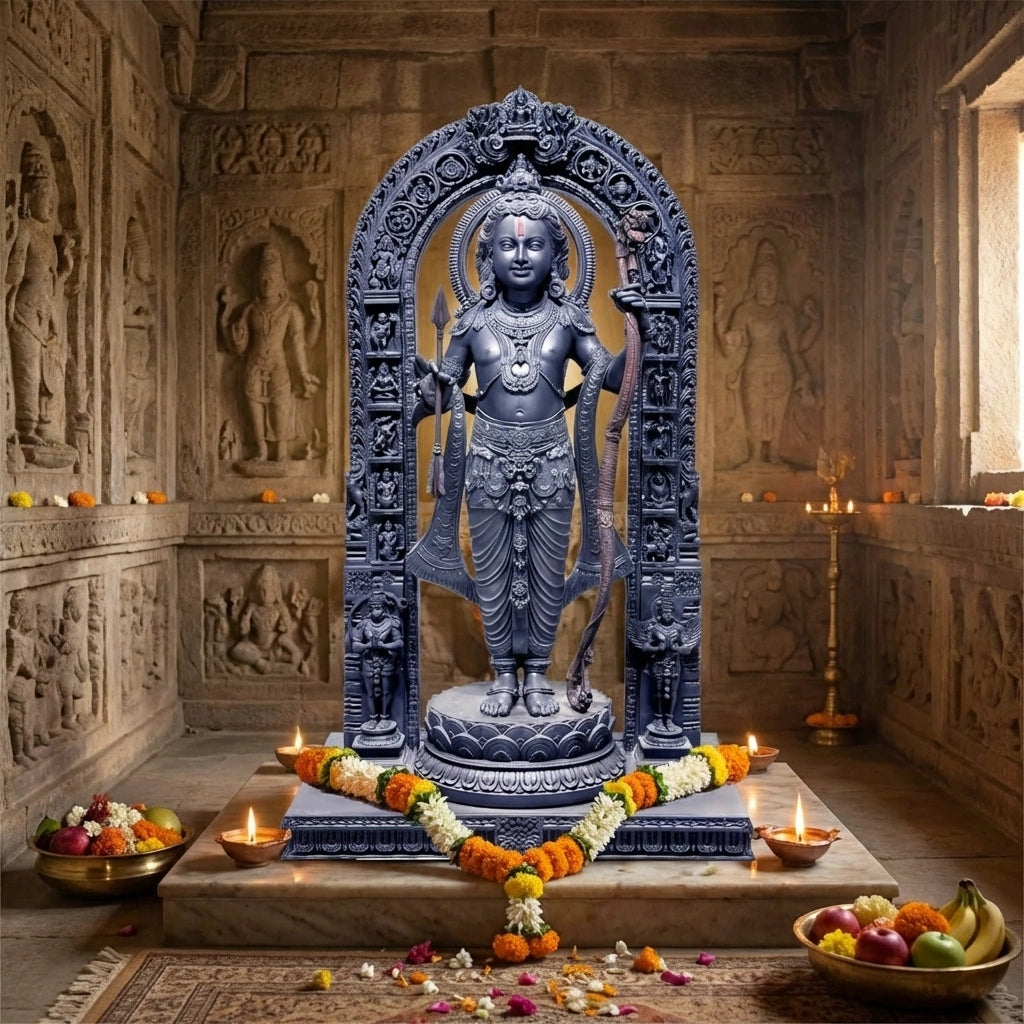 Ram Lalla MDF Cutout of Ram Lalla Statue in Ayodhya Mandir (2D)
