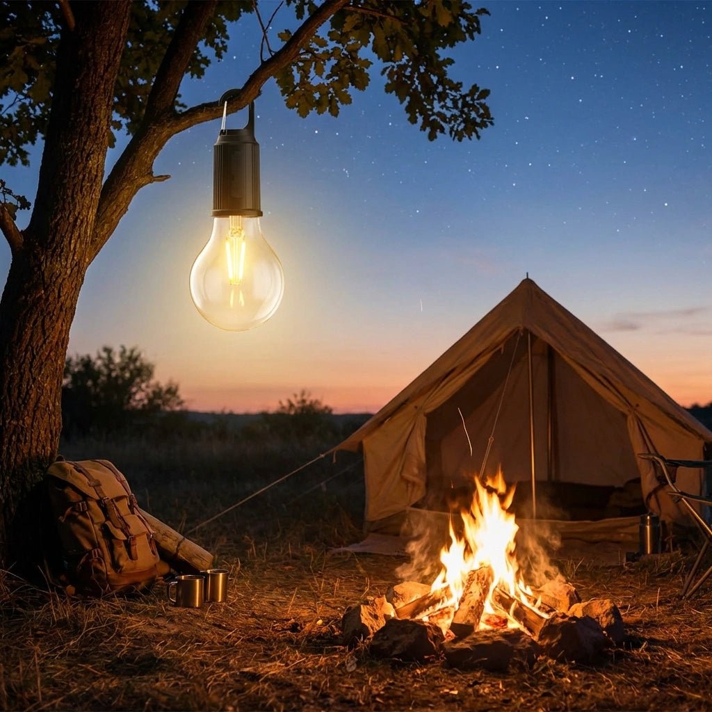 Decorative Hanging Bulb with 3 Modes Tent Lamp for Camping Pack of 1