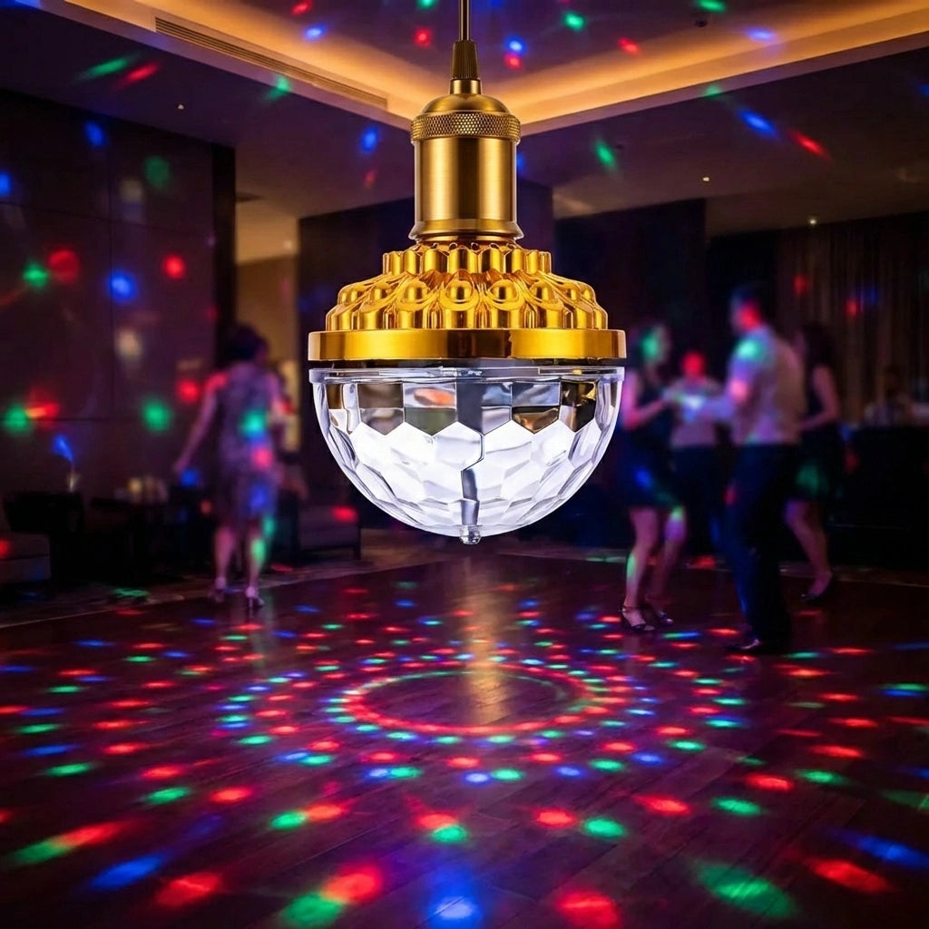 Rotating Magic Ball Light with Lamp Holder Set
