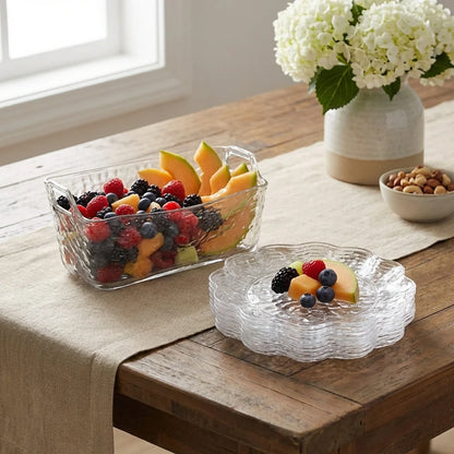 Plastic Household Flower Design Plates