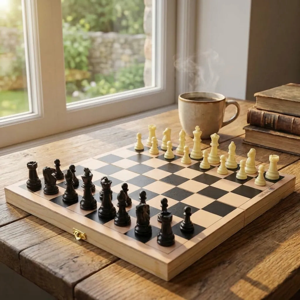 Folding Wooden Chess Set