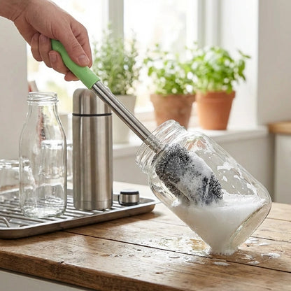 Bottle Jar Toilet Cleaner Brush Scrubber