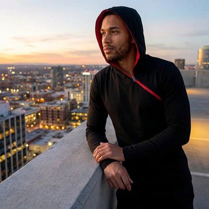 Black Cotton Hoodie Duo