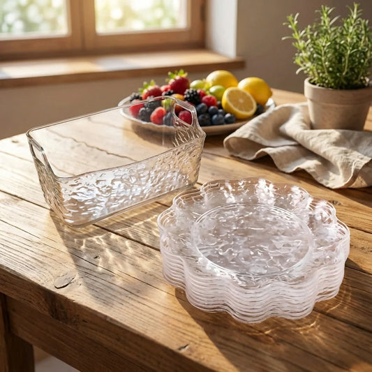 Plastic Household Flower Design Plates