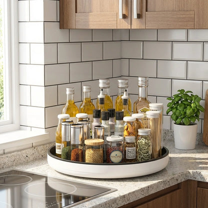 Round Countertop Storage for Bottles & Jars