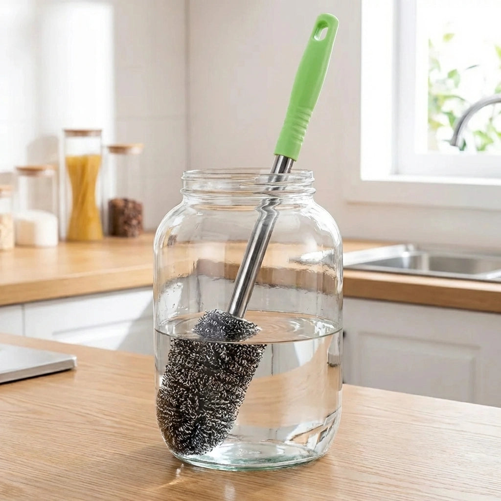 Bottle Jar Toilet Cleaner Brush Scrubber