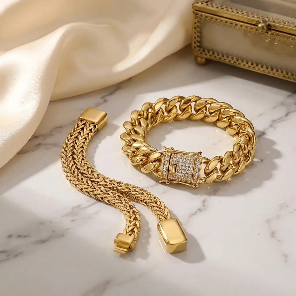 BD Gold Cuban Bracelet Men