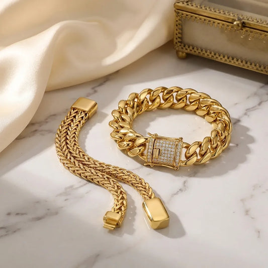 BD Gold Cuban Bracelet Men