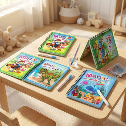 Reusable Magic Water Quick Dry Book Water Coloring Book