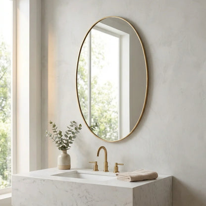 Oval Frameless Mirror Wall Sticker