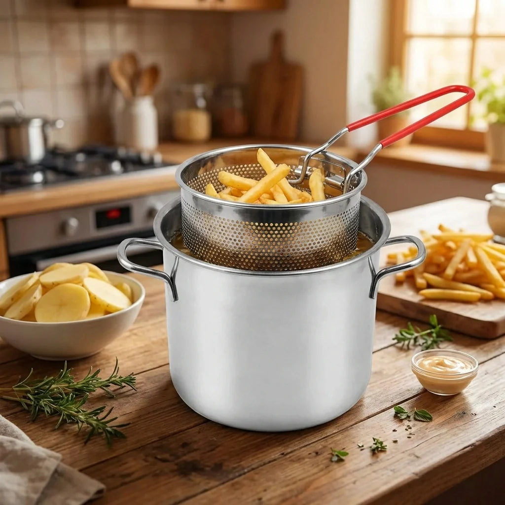 Stainless Steel Frying Pot (2 Pc)