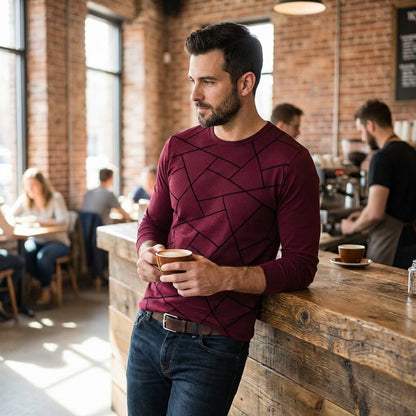Cotton Blend Solid Full Sleeves T-Shirts