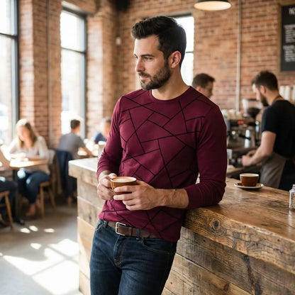 Cotton Blend Solid Full Sleeves T-Shirts