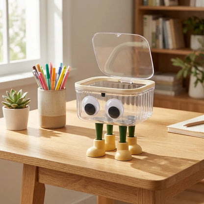 Cute Cartoon Trash Can with Lid