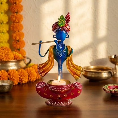 Blue & Red Krishna Idol Showpiece