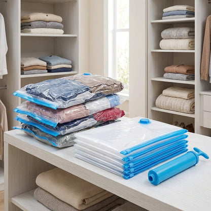 Reusable Vacuum Storage Space Saver Bags (Pack of 5)