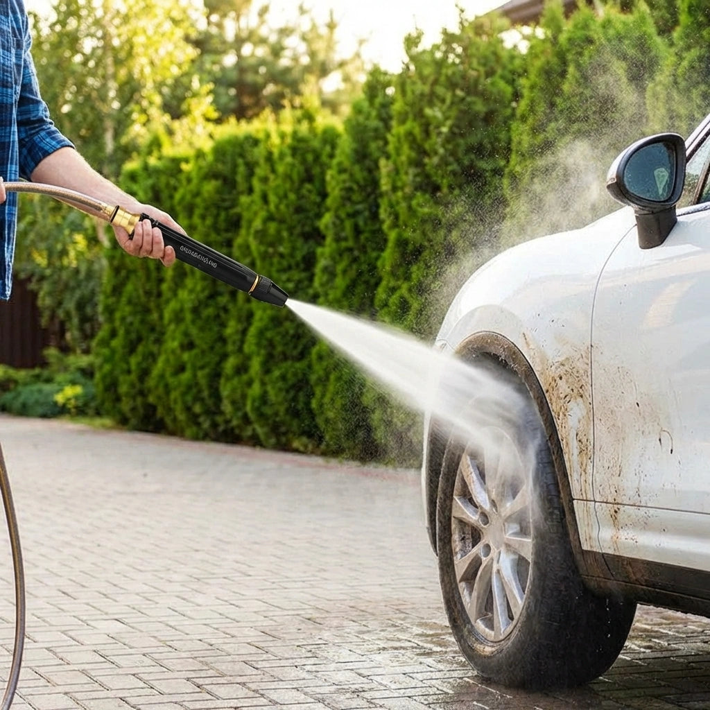 Portable High Pressure Washing Water Nozzle (Black)
