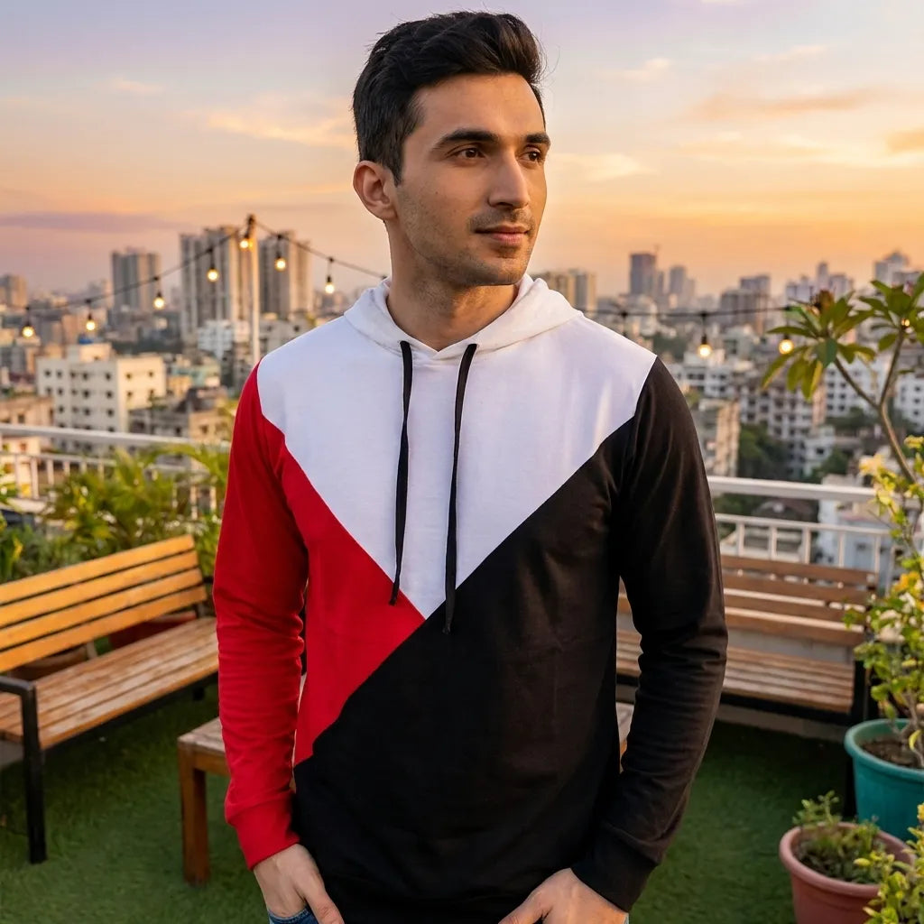 Color Block Hooded Tee