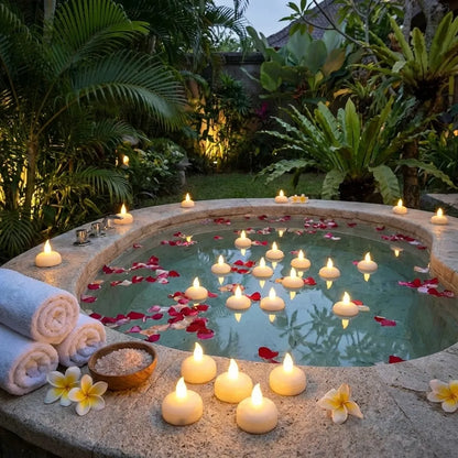 Flameless Floating Tea Lights (24 Pc)