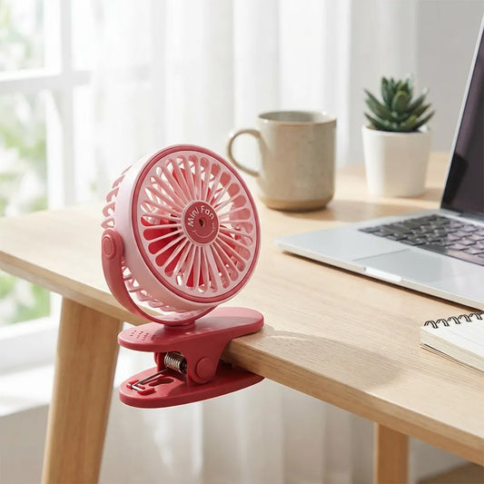 Rechargeable Clip-on Fan with Light