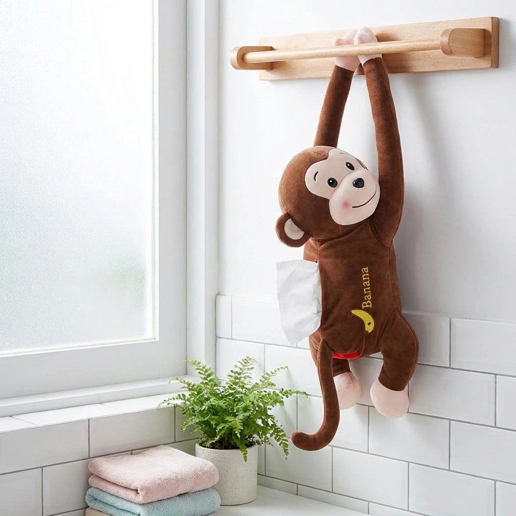 Monkey Plush Tissue Holder