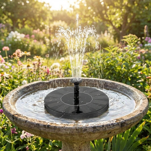 Solar Waterfall Fountain