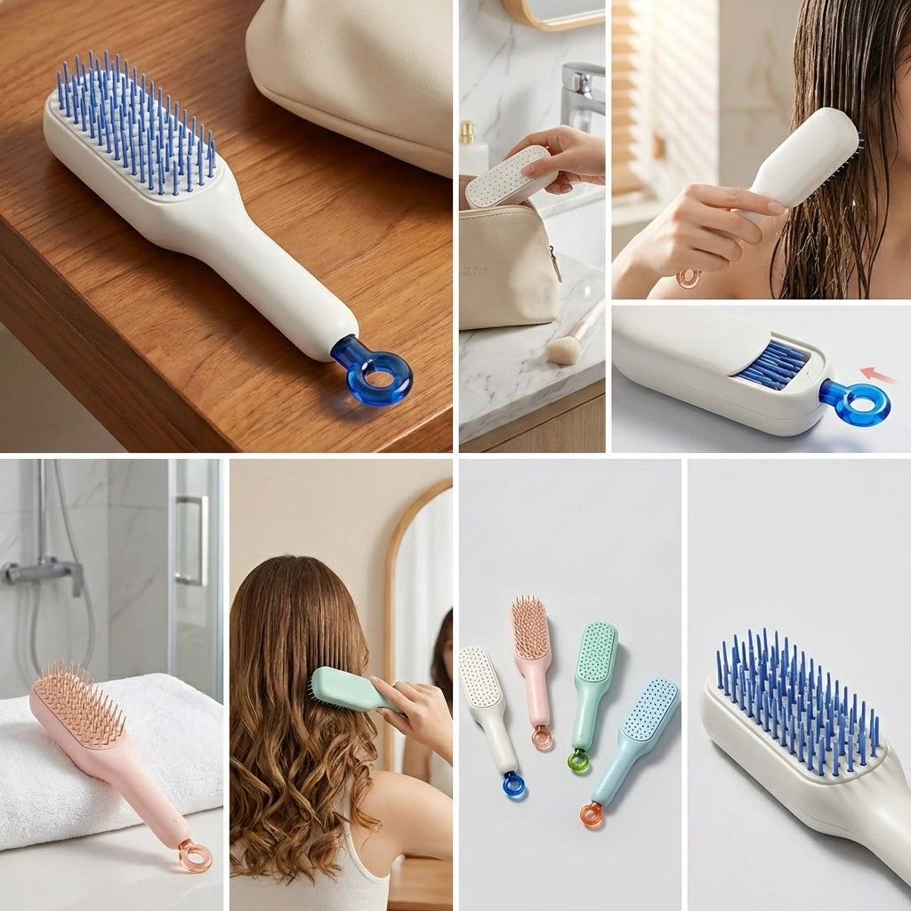 Self-cleaning Anti-static Massage Comb-Pack of 1