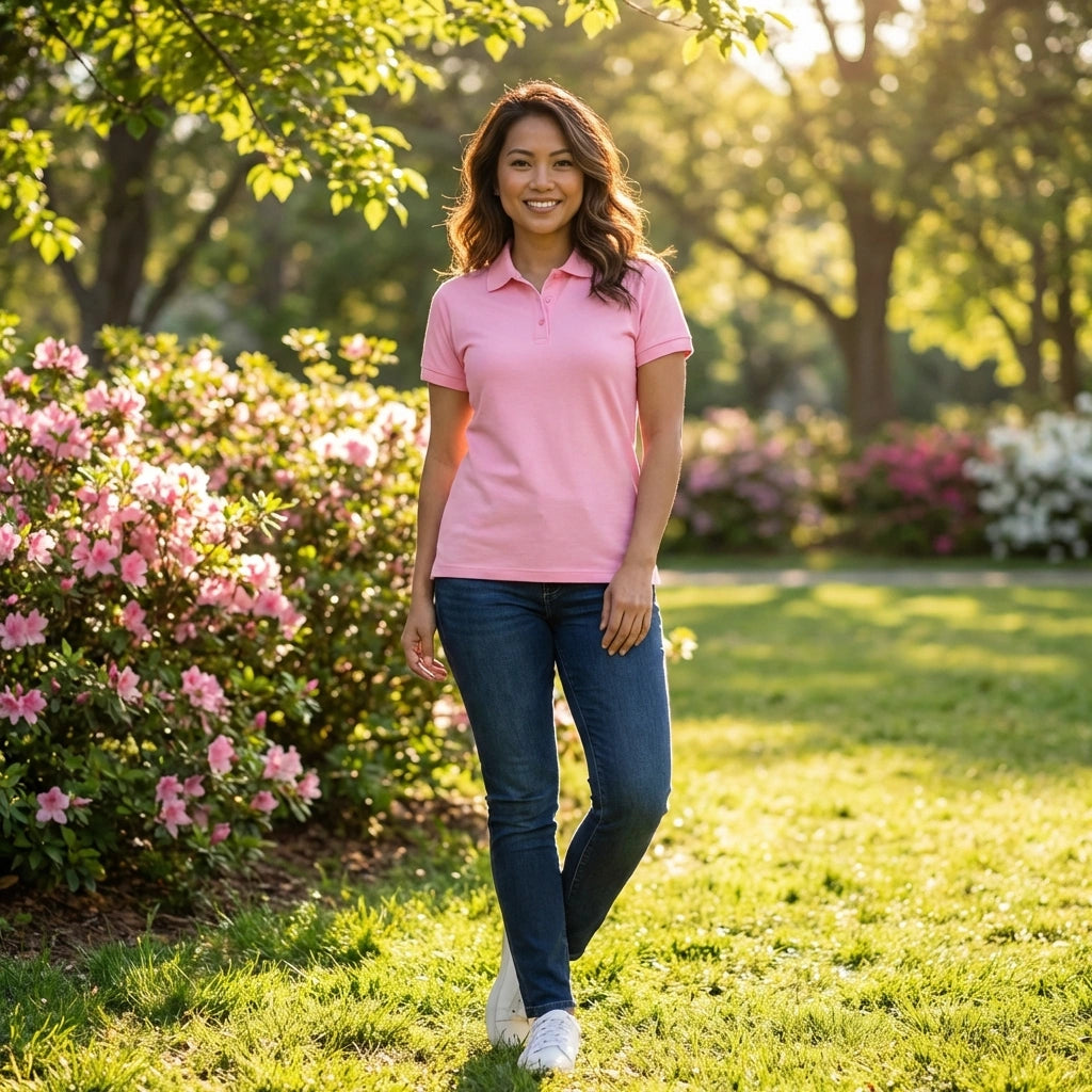 Soft Pink Polo T-Shirt