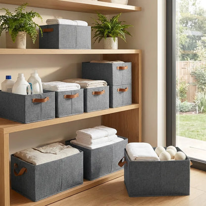Flexi Fold Large Cloth Basket (Set of 2)
