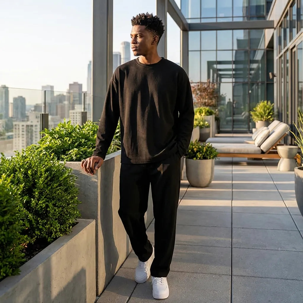 Men’s Black Co-ord Set